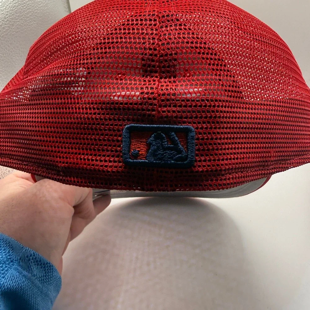 New Era 59FIFTY Low Profile‎ LA Angels Hat Red MLB Batting Practice Cap 7 5/8